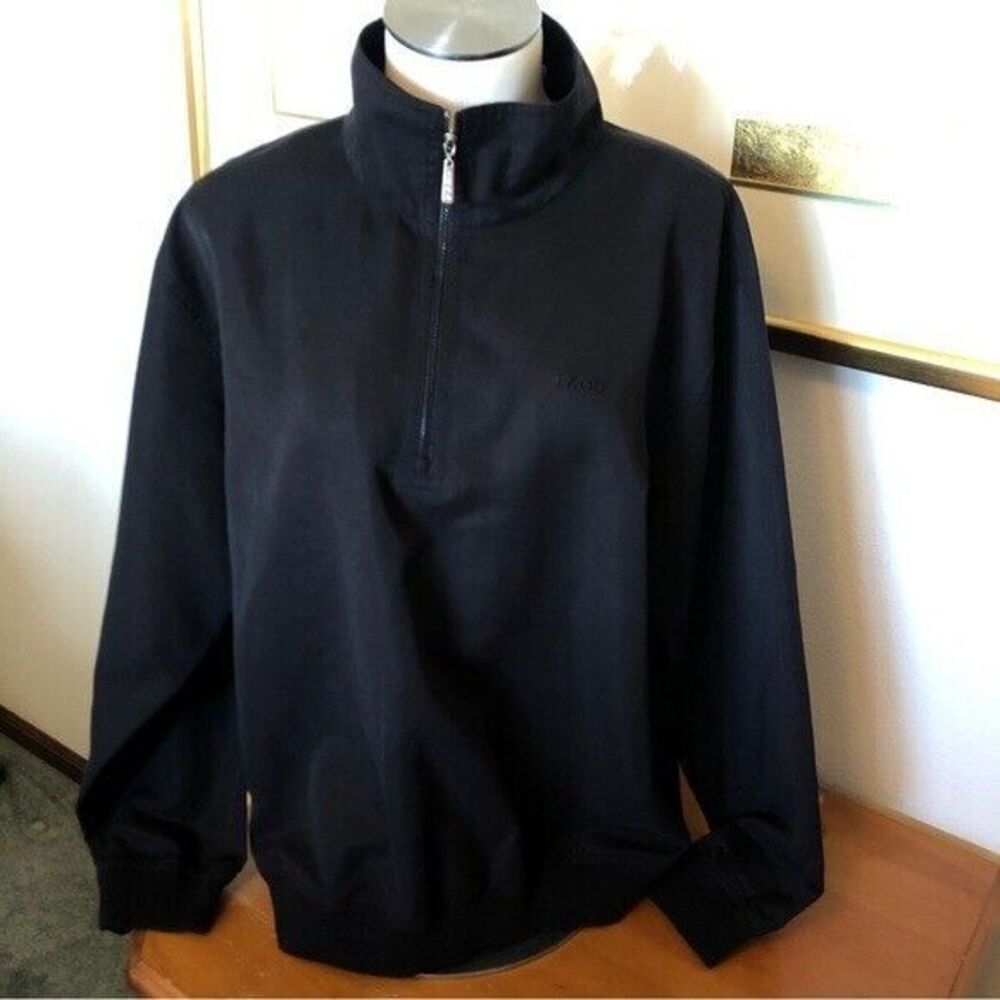 Izod Golf Women's Large Black Microfiber Long‎ Sleeve 1/4 Zip Pullover Jacket